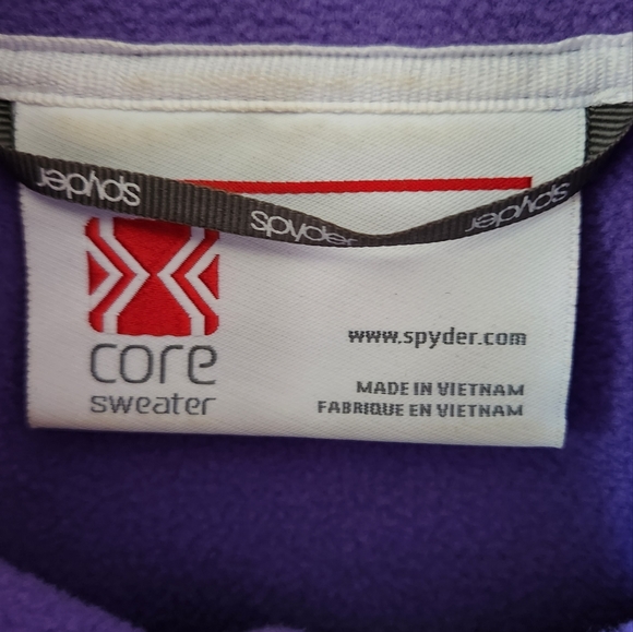 Spyder Jacket Coat Sweater Fleece Endure Core Full Zip Ski Activewear Purple M - Picture 4 of 10